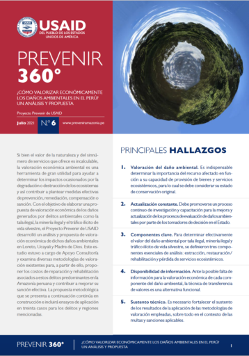 Prevenir 360: ¿Cómo valorizar económicamente los daños ambientales en el Perú?