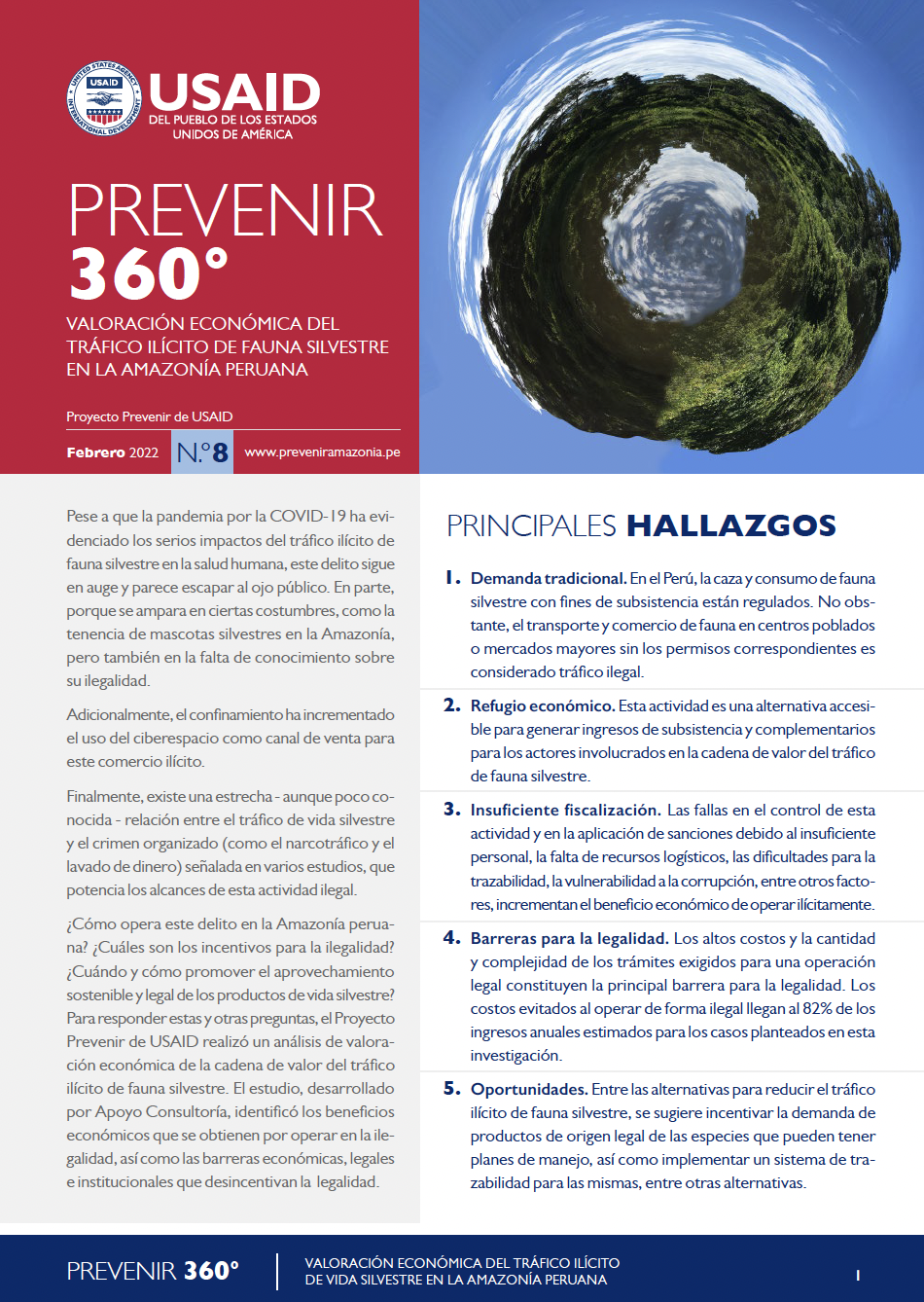 Prevenir 360º: Valoración económica del tráfico ilícito de fauna silvestre en la Amazonía peruana