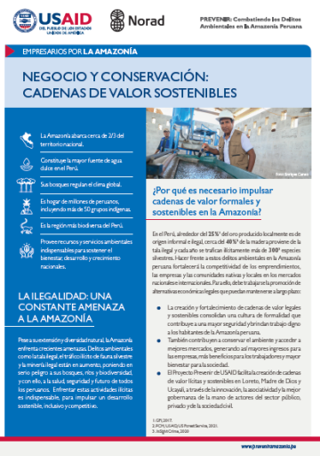 Negocio y conservación: cadenas de valor sostenibles