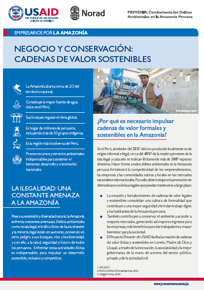 Negocio y conservación: cadenas de valor sostenibles