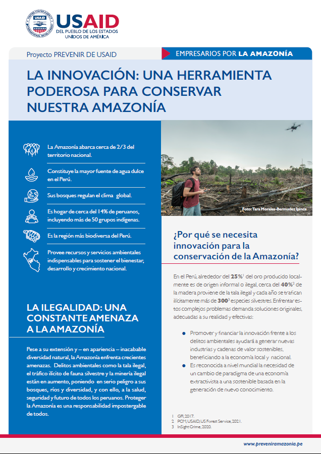 La innovación: una herramienta poderosa para conservar nuestra Amazonía