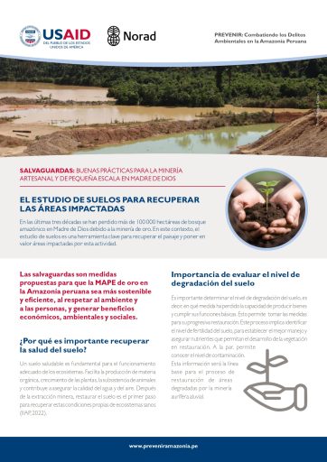 Hoja informativa – El estudio de los suelos para recuperar las áreas impactadas